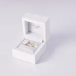 Pierścionek zaręczynowy złoty z diamentem 0,3 ct